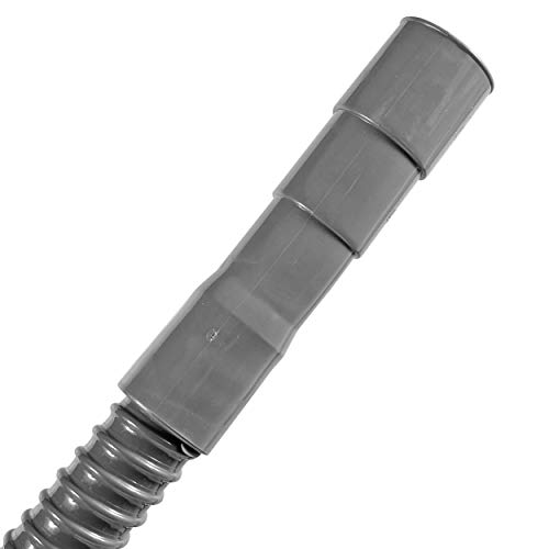 Washing Machine Drain Discharge Hose – Commercial grade Polypropylene with Universal Connection for 1", 1 1/8" and 1 1/4" Drain Outlets Includes Hose Clamp and Saddle Hook (10 ft)
