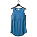 Sweet Mommy Bamboo Simple Maternity and Nursing Long Tank Top Blue, L