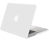Mosiso Plastic Hard Case Cover Only for [Previous Generation] MacBook Pro Retina 15 Inch (Model: A1398) No CD-ROM, White