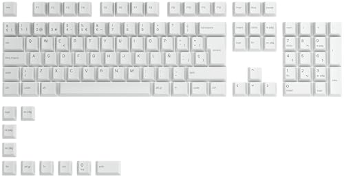 GLORIOUS GPBT Keycaps Cherry Profile Spanish Layout (Arctic White)