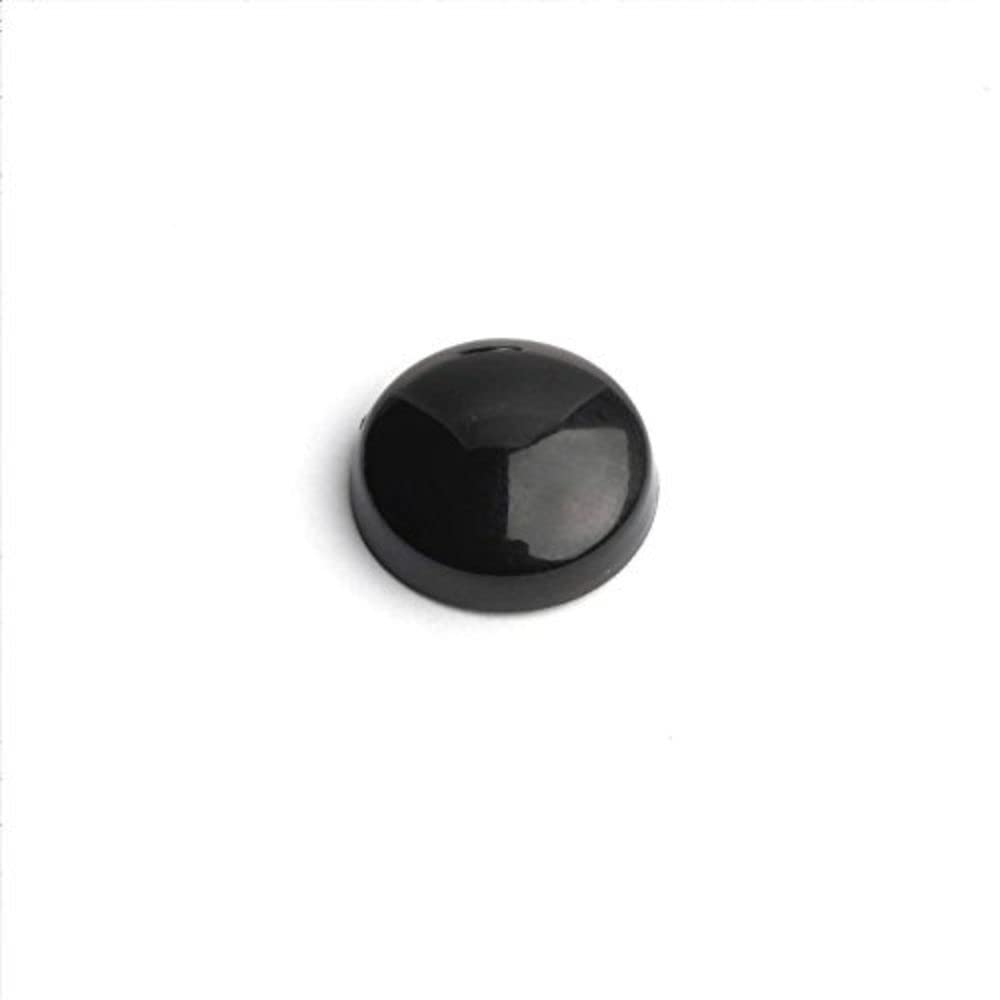 Merriway BH05409 (25 Pcs) Plastidome 2-Piece Clip-On No. 8 & 10 Screw Covers, 15mm Diameter Black - Pack of 25 Pieces