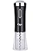 Ozeri Nouveaux II Electric Wine Opener in Black, with Foil Cutter, Wine Pourer and Stopper