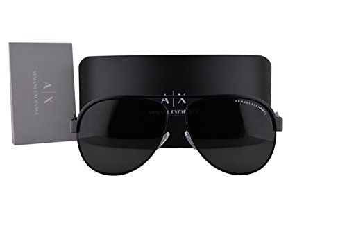 Armani Exchange AX2013S Sunglasses Satin Black Dark Gray w/Gray Lens 607087 AX 2013S