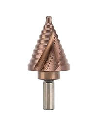CO-Z Cobalt - Broca escalonada, broca en espiral, broca Unibit para cortar agujeros de perforación en acero inoxidable, acero, hoja de metal, múltiples agujeros para profesionales