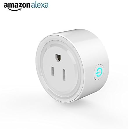 Mini Wireless Smart Plug Outlet,kione No Hub Required, Energy Monitoring Outlet, Wireless Wi-Fi Smart Timing Socket,Works with Amazon Alexa, Remote Control your Devices from Anywhere (white)