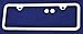 Slim Half-size License Plate Frame Chrome