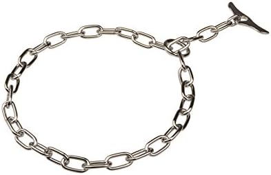Herm Sprenger Chrome Plated Steel Fur Saver Collar with Toggle for Akita Inu - 51529 (02) - Size 24 inch (63 cm) for Dogs with Neck Size of 20-21 inch (50-53 cm)