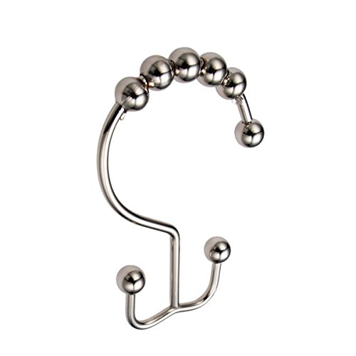 image for 2 Lb. Depot 2lbDepot Shower Curtain Rings Hooks - Polished Nickel Fini