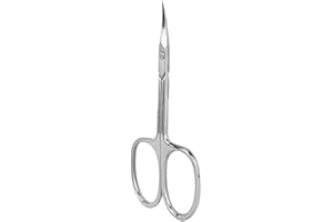 STALEKS PRO Staleks Expert 22 Type 1 Cuticle Scissors – Short Curved Handles – Slim Blades for Precise and Comfortable Cuticle Work