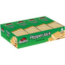Austin, Pepper Jack Sandwich Crackers, 8 Count, 11oz Tray (Pack of 4)