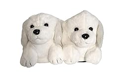Happy Feet Slippers Gray Puppy Animal Slippers for