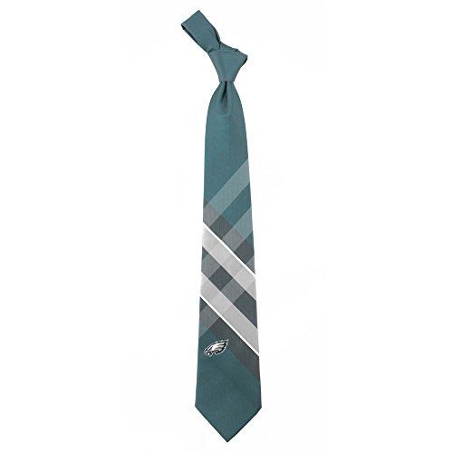 NFL Philadelphia Eagles Men's Woven Polyester Grid Necktie, One Size, Multicolor
