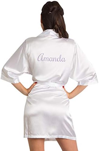 Girl ExtraOrdinaireWomen's Personalized Satin Robe for Bride & Bridesmaid Custom Kimono Robe