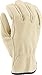 West Chester 994 Select Grain Pigskin Leather Driver Gloves – [12 Pairs] Large, Straight Thumb, Shirred Elastic Wrist