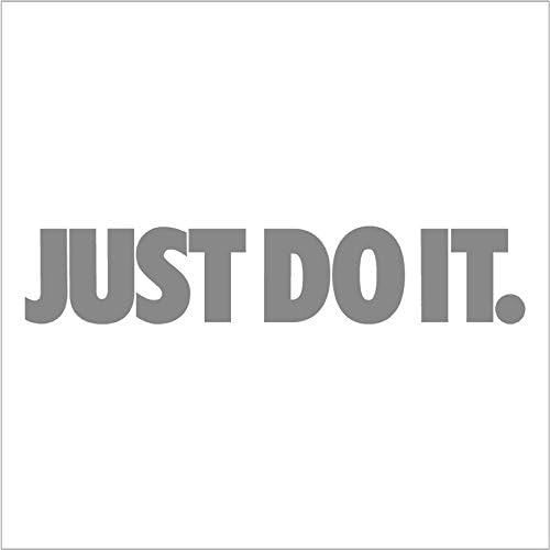 Just Do It - Vinyl Sticker Decal (4", Silver)