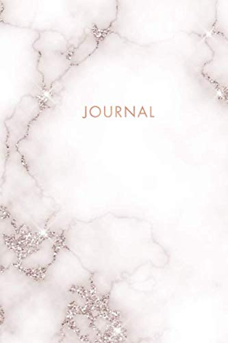Journal: Whte Marble and Glitter Gold | Inspirational Quote - Journal, Notebook, Diary, Composition Book (6 x 9 inches) - 120 Lines Pages