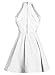 ZKESS Women's Sleeveless Lace Party Club Skater Dress X-Large Size White