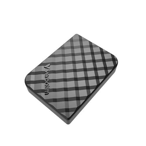 Verbatim Store n Go Mini Diamond Portable SSD 2TB, USB 3.2 Gen 1 with USB-C Adapter 1000MB/s, Compact 35g, High Speed Data Transfer, Nero Backup Software, for PC & Mac, Black