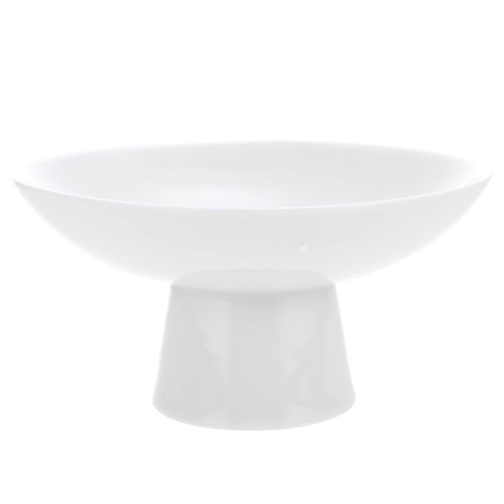 Alipis Ceramic Cake Tray Footed Dessert Plate Snack Display Stand for Home Serving Nuts Candies and Fruits White