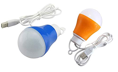 HETASH (2 Pack) USB LED Bulb 3w Portable Hook led Bulb USB Light Reading lamp for Camping