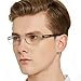 LifeArt Blue Light Blocking Reading Glasses, 2 or 4-Pack Men’s and Women’s Rectangular Frame, Anti-Reflective Lenses, +2.00Magnifaction