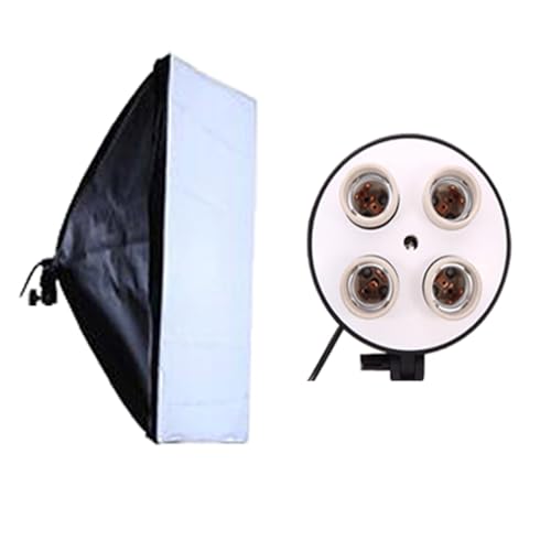 Kit Softbox com 4 lampadas LED e tripé de 2m, luz contínua para estúdio foto e vídeo