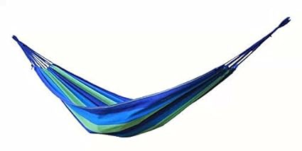 Airblasters Canvas Garden Hammock Outdoor Camping Portable Travel Beach Swing Bed-Blue