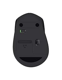 Logitech M330 Silent Plus, mouse inalámbrico grande, color negro, Negro