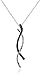 Amazon Collection 10K White Gold Black and White Diamond Twist Pendant Necklace (1/3 cttw), 18