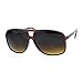 SA106 Oversize Large Thin Plastic Racer Mens Sport Sunglasses Brown