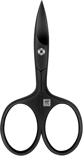 ZWILLING Nagelschere (Scharfe, leicht gebogene Schneide mit Mikrozahnung, hypoallergen, für Finger und Fußnägel), Premium, Schwarz, 90 mm