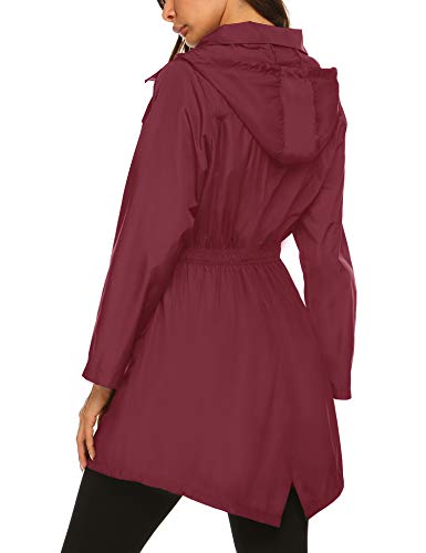 image for Besshopie Windbreaker Jacket Women Waterproof Lightweight Rain Jacket 