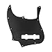 Musiclily Pro 10-Hole Contemporary J Bass Pickguard for Fender Jazz Bass Mexican 5-String, 3Ply Black