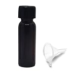 Small Glass Bottle with Snuff Spoon Strong Vial Pocket W Mini Funnel - Sniffer Bullet Glass Vial (Black)