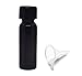 Small Glass Bottle with Snuff Spoon Strong Vial Pocket W Mini Funnel - Sniffer Bullet Glass Vial (Black)