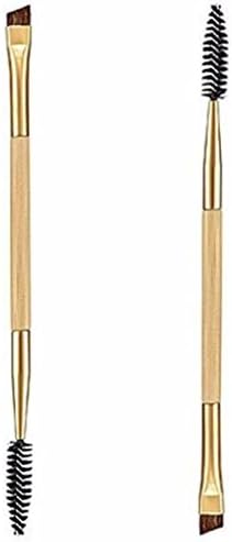 Boyasing 1PCS Makeup Bamboo Handle Double Eyebrow Brush + Eyebrow Comb by Boyasing