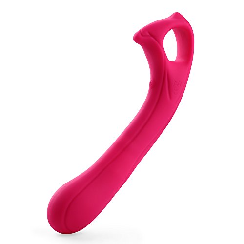 Oopsix Wand Massager, Full Silicone Vibrator 7 Powerful Speeds Waterproof Cordless Body Massage for Muscle Aches & Sports Recovery- Rose