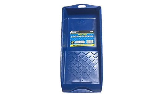 BRUFER 47158 4-Pack of Molded Mini Plastic Paint Trays for 4" Paint Rollers - Bulk Pack of 4 Paint Trays