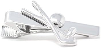 Fashion Tie Bar Clips for Men Father's Day Gifts Business Professional Designs 1.6 Inch Silver with Gift bag (Style3)