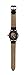 Viable Harvest Men’s Wood Watch Walnut Waterproof Black Steel Case Quartz Movement Genuine Leather Strap
