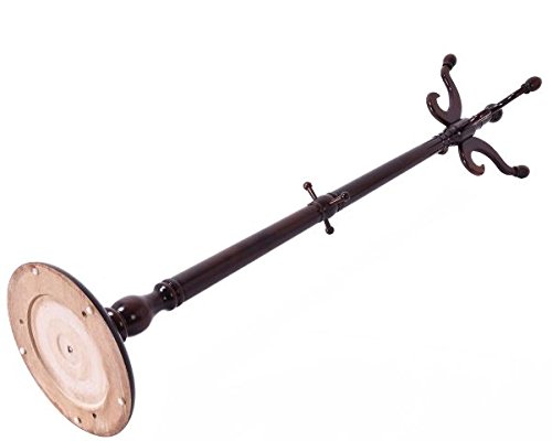 K&A Company Hat Coat Hanger Stand Rack Tree Wooden Hooks Holder Home Jacket Hook Hall Wood Organizer 71" - Thumbnail 2