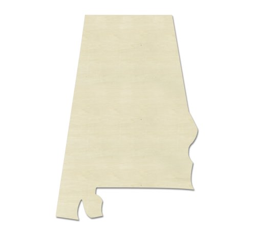UNFINISHEDWOODCO Unfinished State Wood Cutouts, "Alabama"