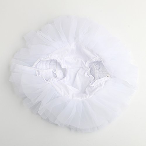 Slowera Baby Girls Soft Tutu Skirt (Skorts) 0 to 36 Months (L: 12-24 Months, White) - Thumbnail 3