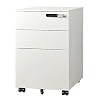DEVAISE 3-Drawer Mobile File Cabinet with Smart Lock, Pre-Assembled Steel Pedestal Under Desk, White