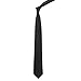 LUTHER PIKE SEATTLE Neckties for Men Satin Solid Color Necktie Tuxedo Dress Ties (Black)