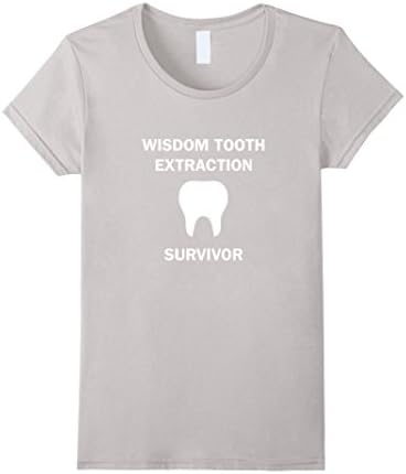 Womens Dentist Shirt: Wisdom Tooth Extraction Survivor Tshirt Medium Silver