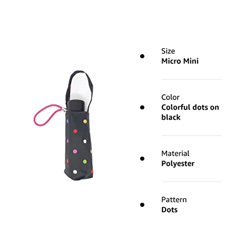 Totes Micro Mini Manual Compact Umbrella, NeverWet technology, Colorful