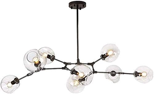 Anzkzo Molekulare Sputnik Kronleuchter E27 Glas klar Handblown