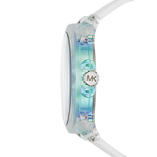 Michael-Kors-Damen-Analog-Quarz-Uhr-mit-Silikon-Armband-MK6679