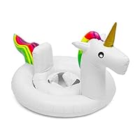 Weefloat Baby Unicorn Float Inflatable Colorful Unicorn Swim Ring Pool Float | Inflatable Infant Unicorn Swim Ring Pool Float | Popular Baby Infant Swimming Toy